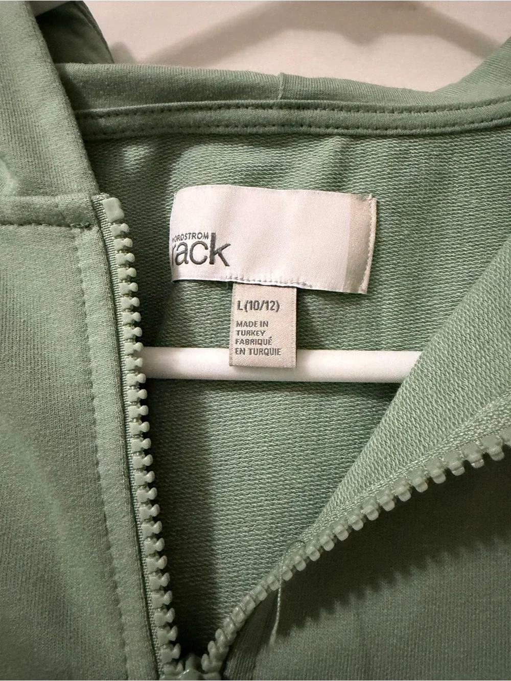 Nordstrom Kids Mint Green Zip-Up Hooded Jacket